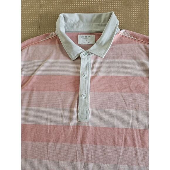 Linksoul Short Sleeve Polo  Size Large Stripe - Picture 6 of 13